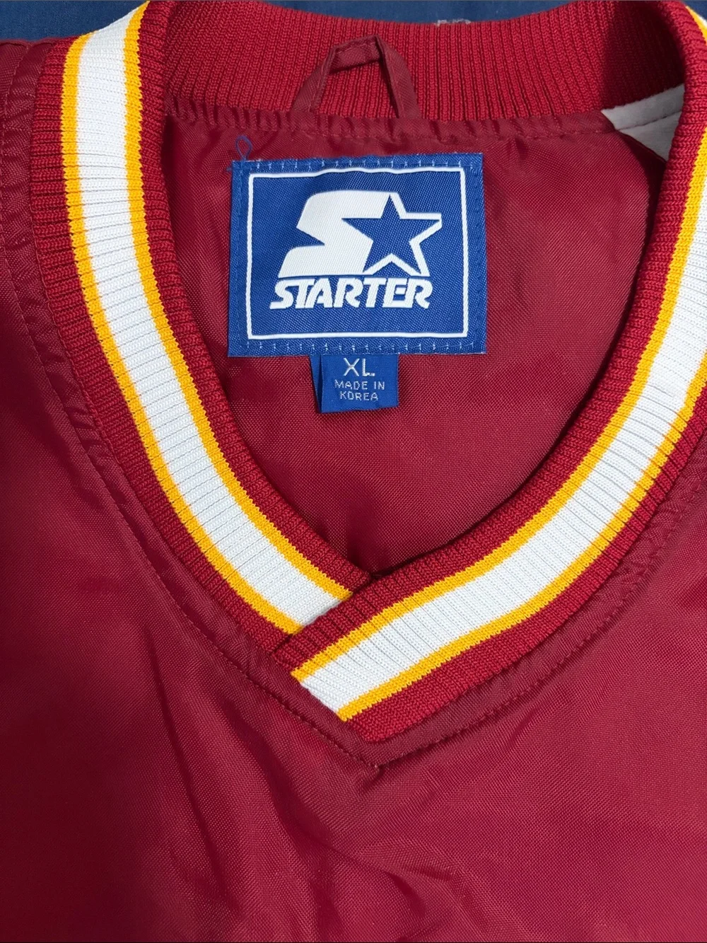 STARTER Garnet Florida State Pullover Jacket with Yellow Trim